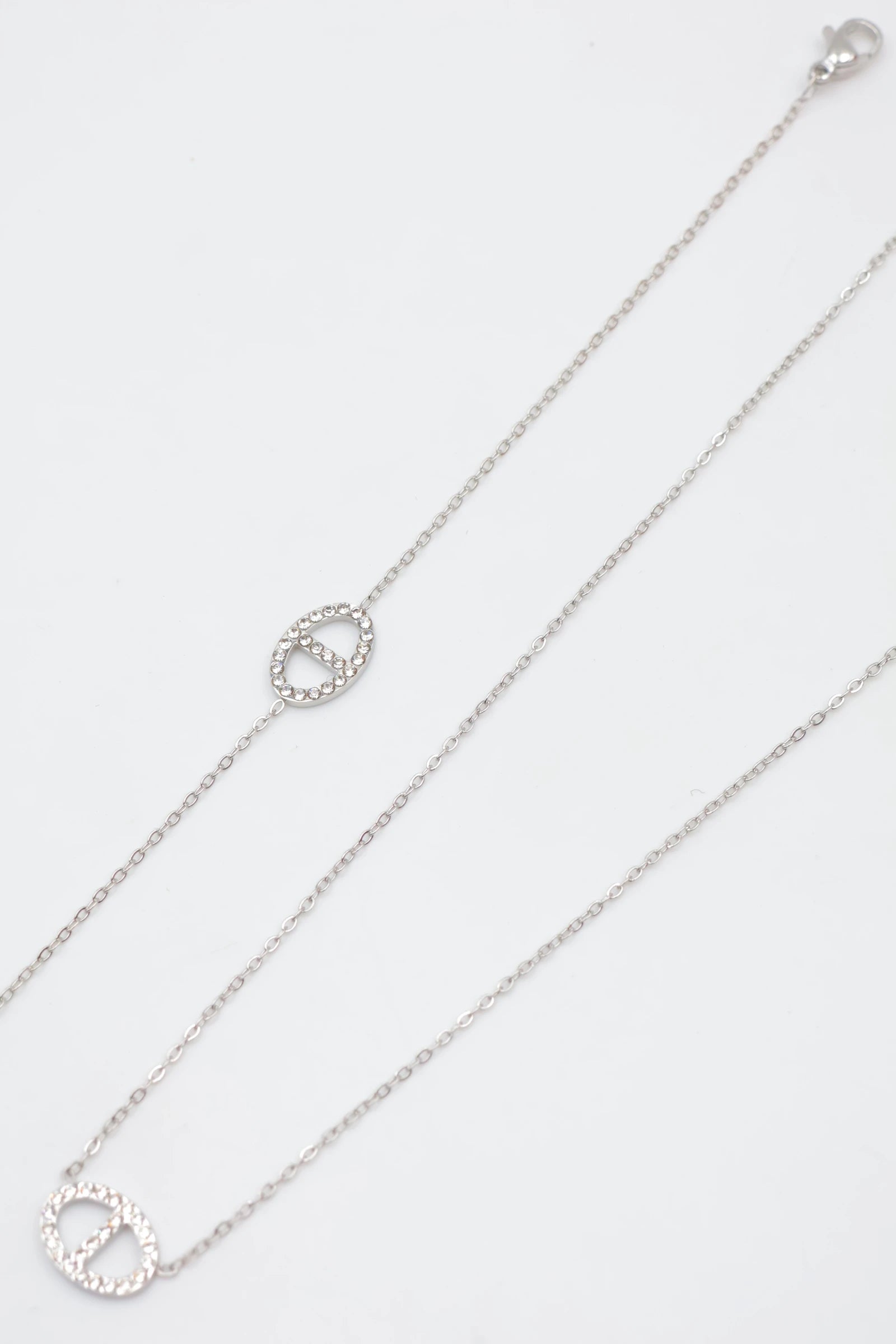 Parure de bijoux en acier inoxydable - ARGENT