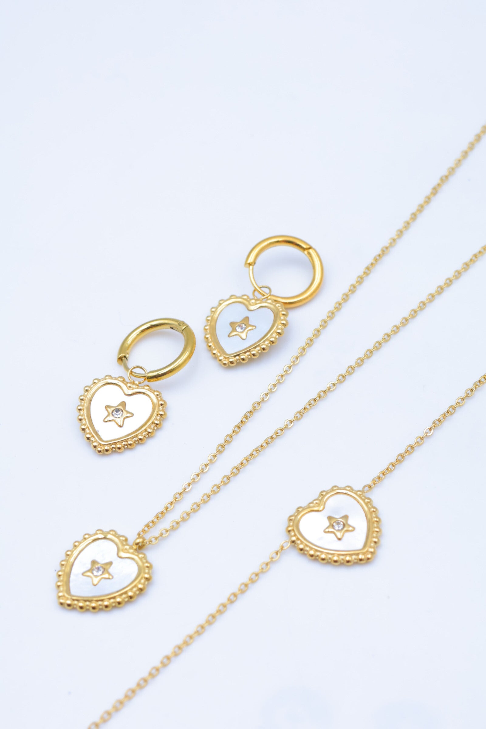 Parure de bijoux en acier inoxydable - DORÉ