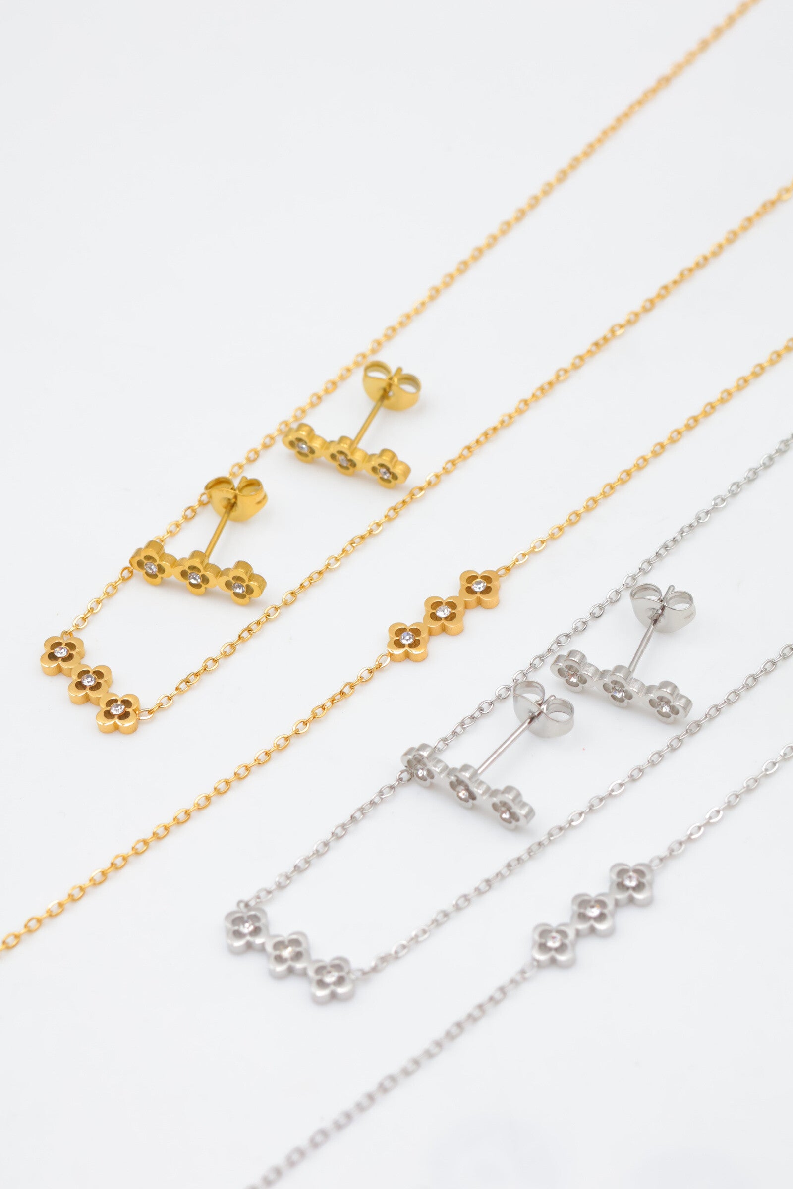 Parure de bijoux en acier inoxydable - DORÉ