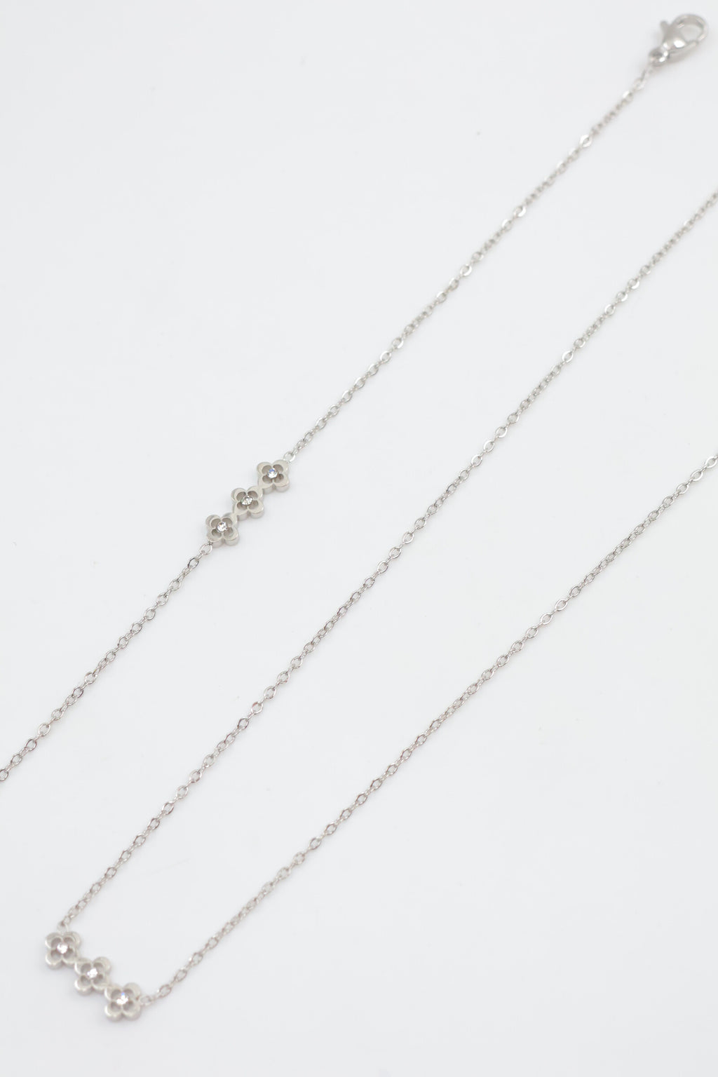 Parure de bijoux en acier inoxydable - ARGENT
