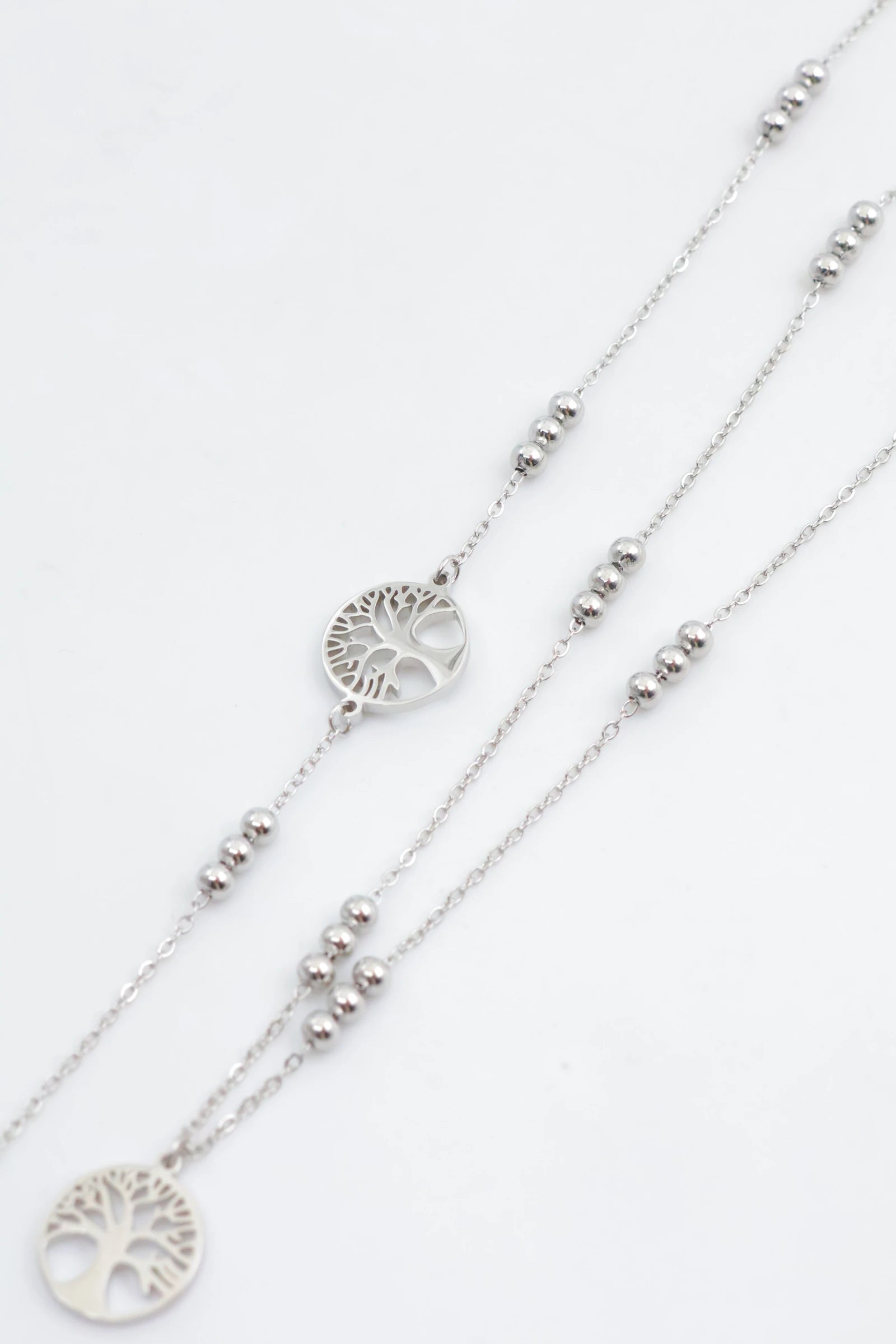Parure de bijoux en acier inoxydable - ARGENT
