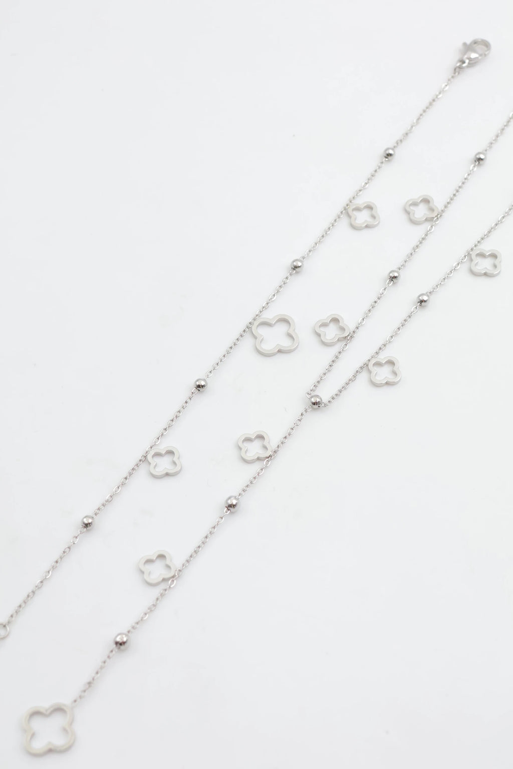 Parure de bijoux en acier inoxydable - ARGENT