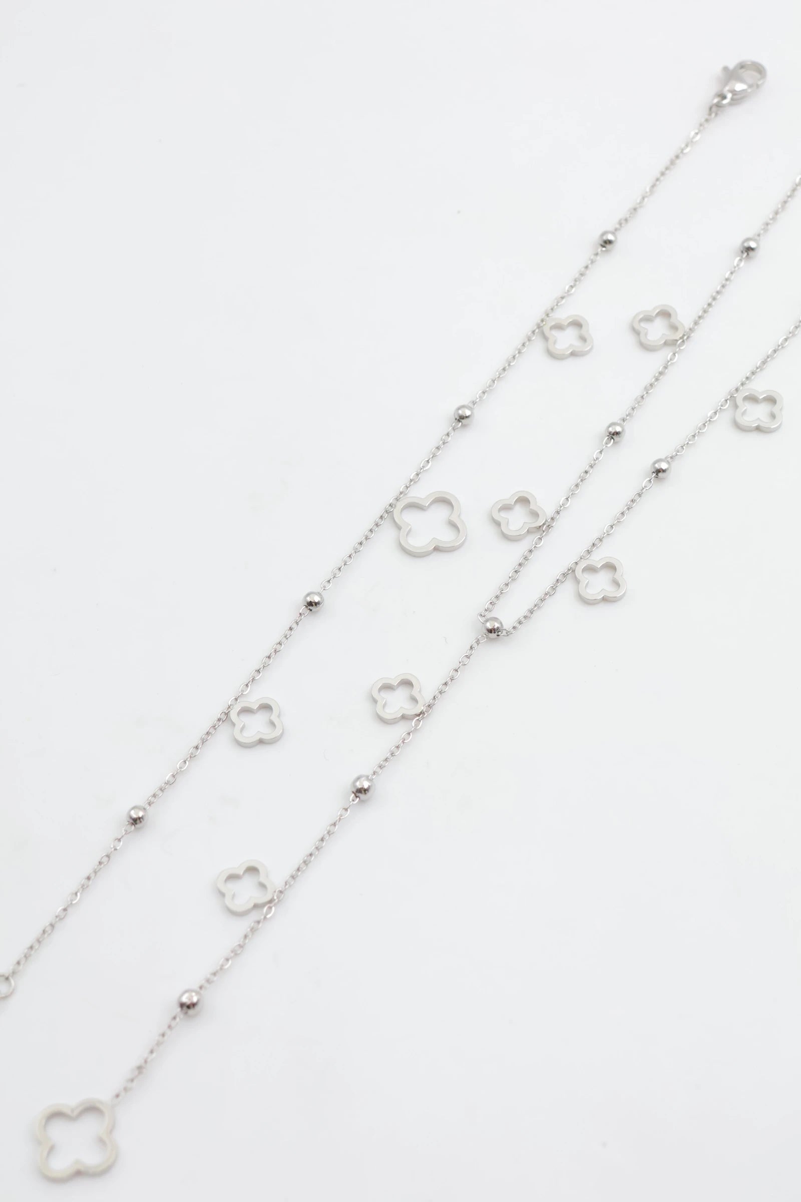 Parure de bijoux en acier inoxydable - ARGENT