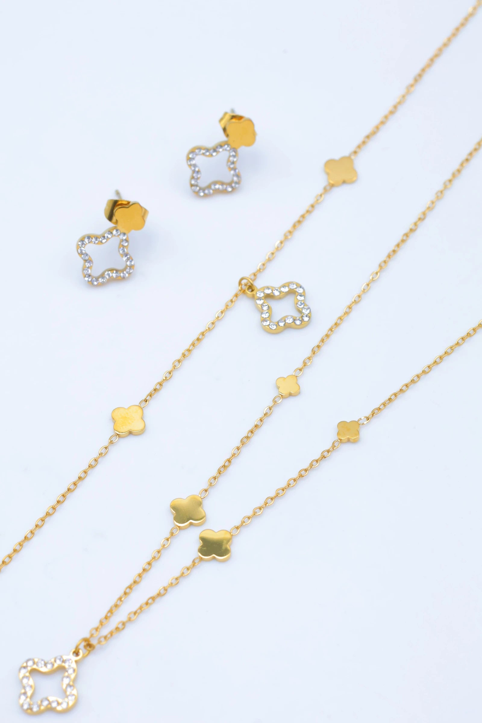 Parure de bijoux en acier inoxydable - DORÉ