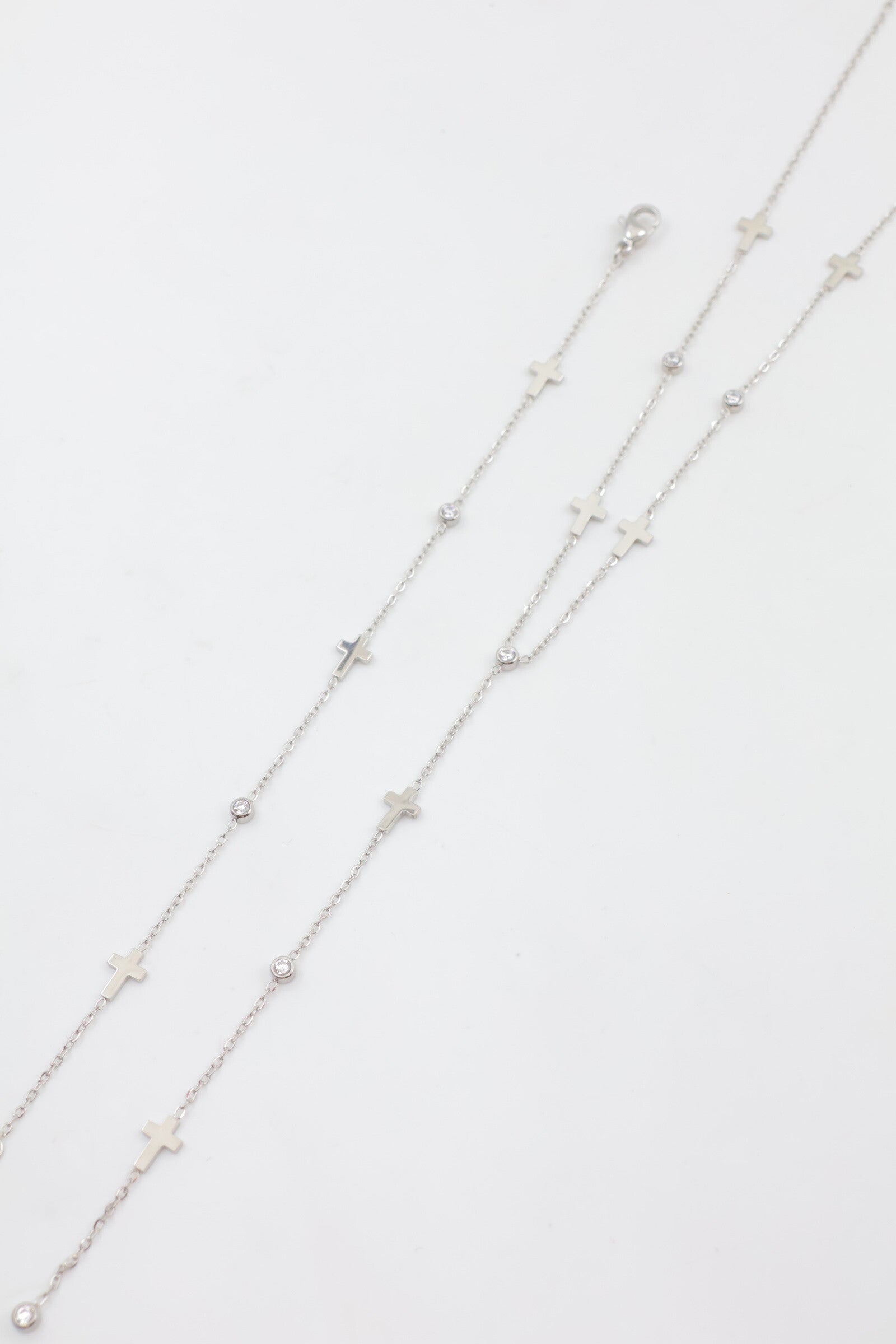 Parure de bijoux en acier inoxydable - ARGENT