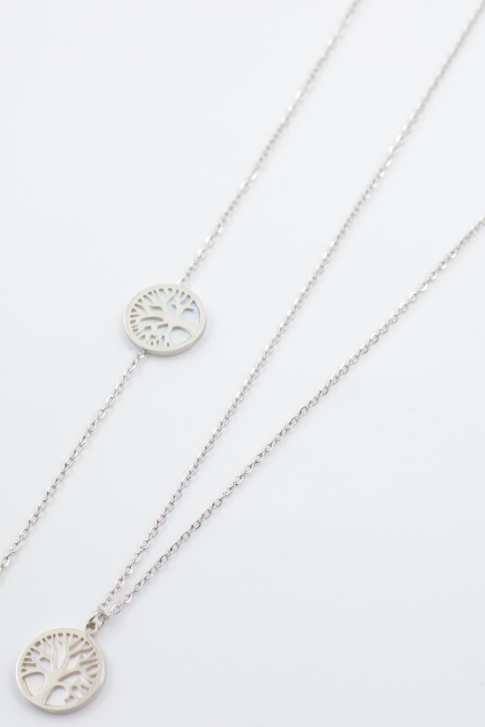 Parure de bijoux en acier inoxydable - ARGENT