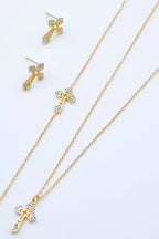 Parure de bijoux en acier inoxydable - DORÉ