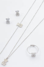 Parure de bijoux en acier inoxydable - ARGENT