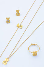 Parure de bijoux en acier inoxydable - DORÉ