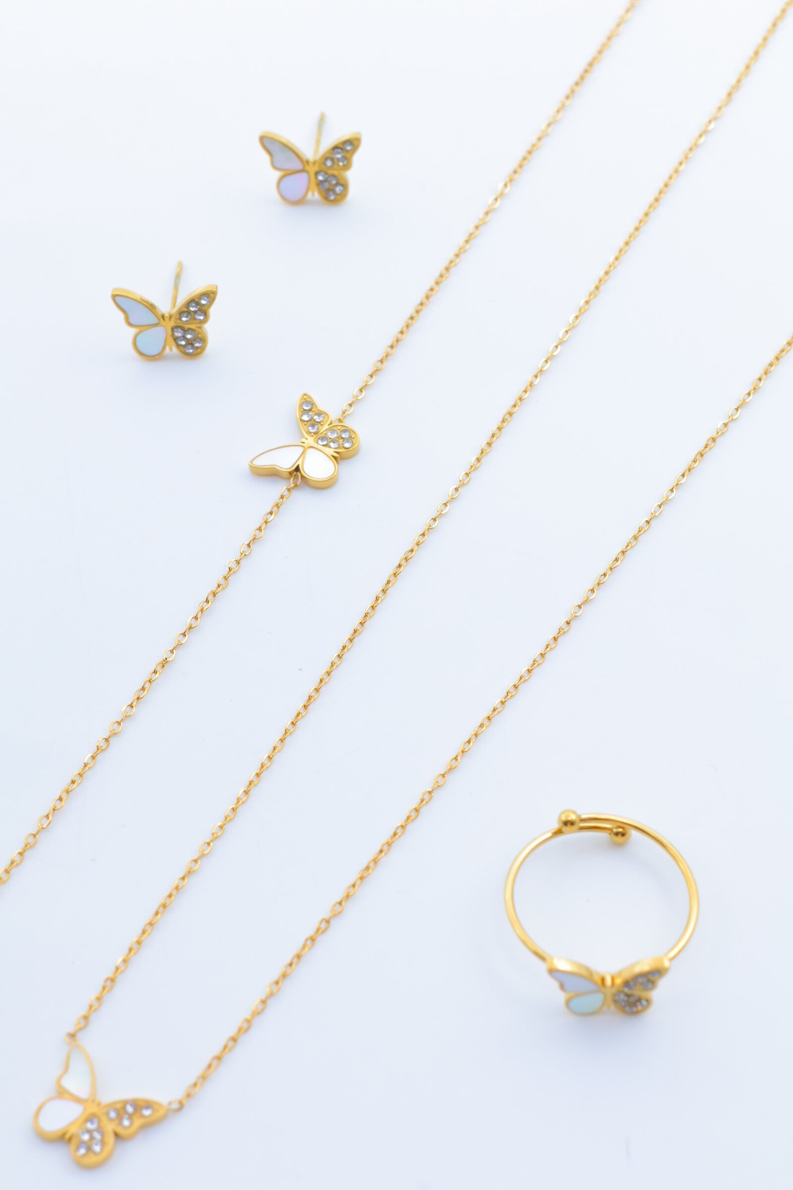Parure de bijoux en acier inoxydable - DORÉ