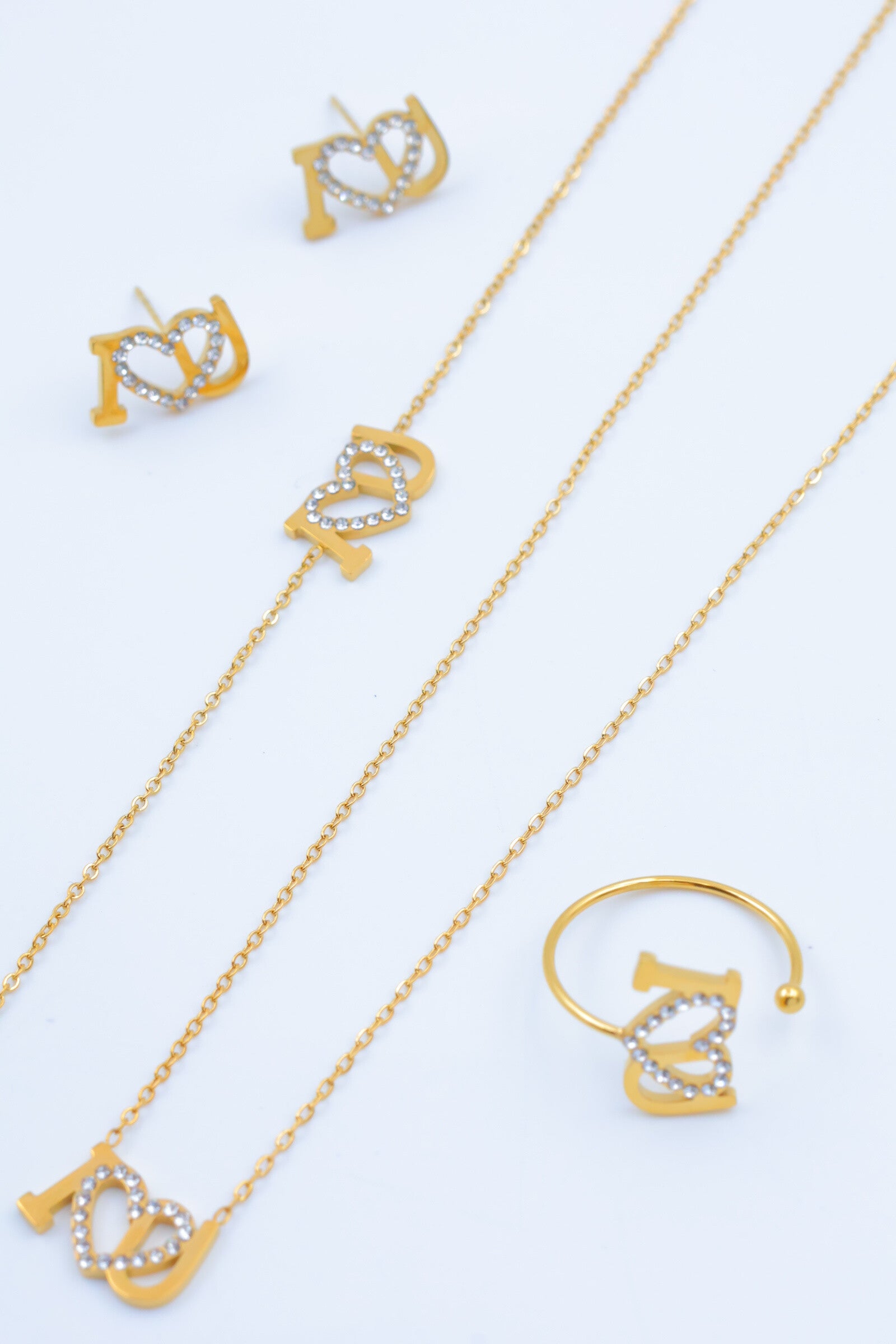 Parure de bijoux en acier inoxydable - DORÉ