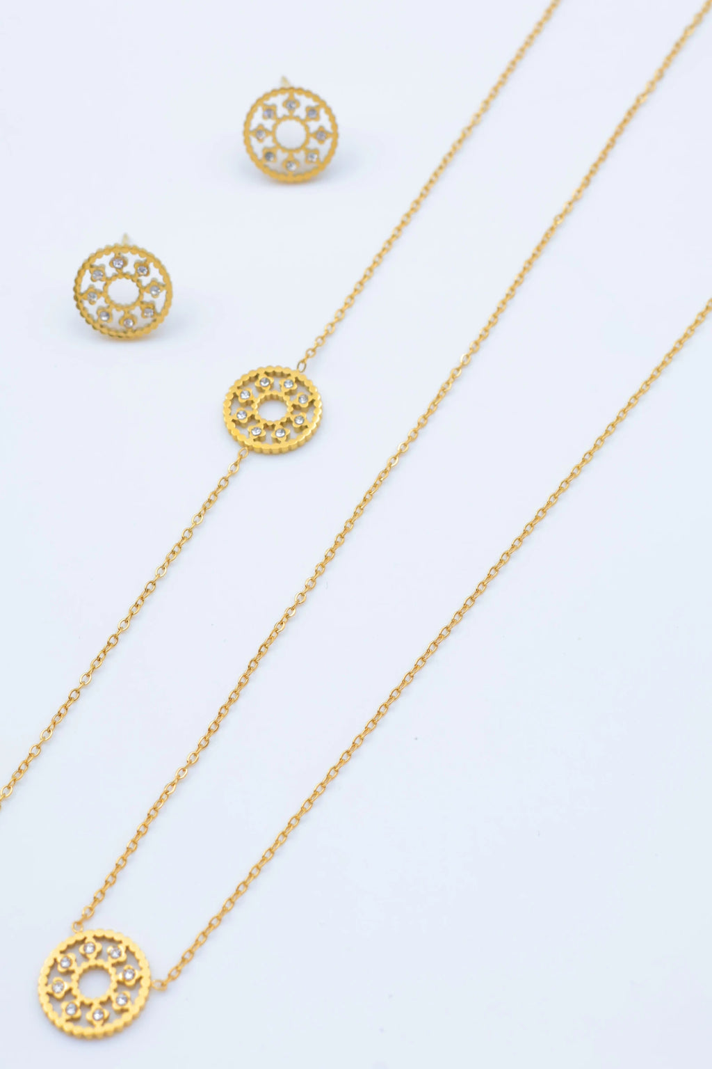 Parure de bijoux en acier inoxydable - DORÉ