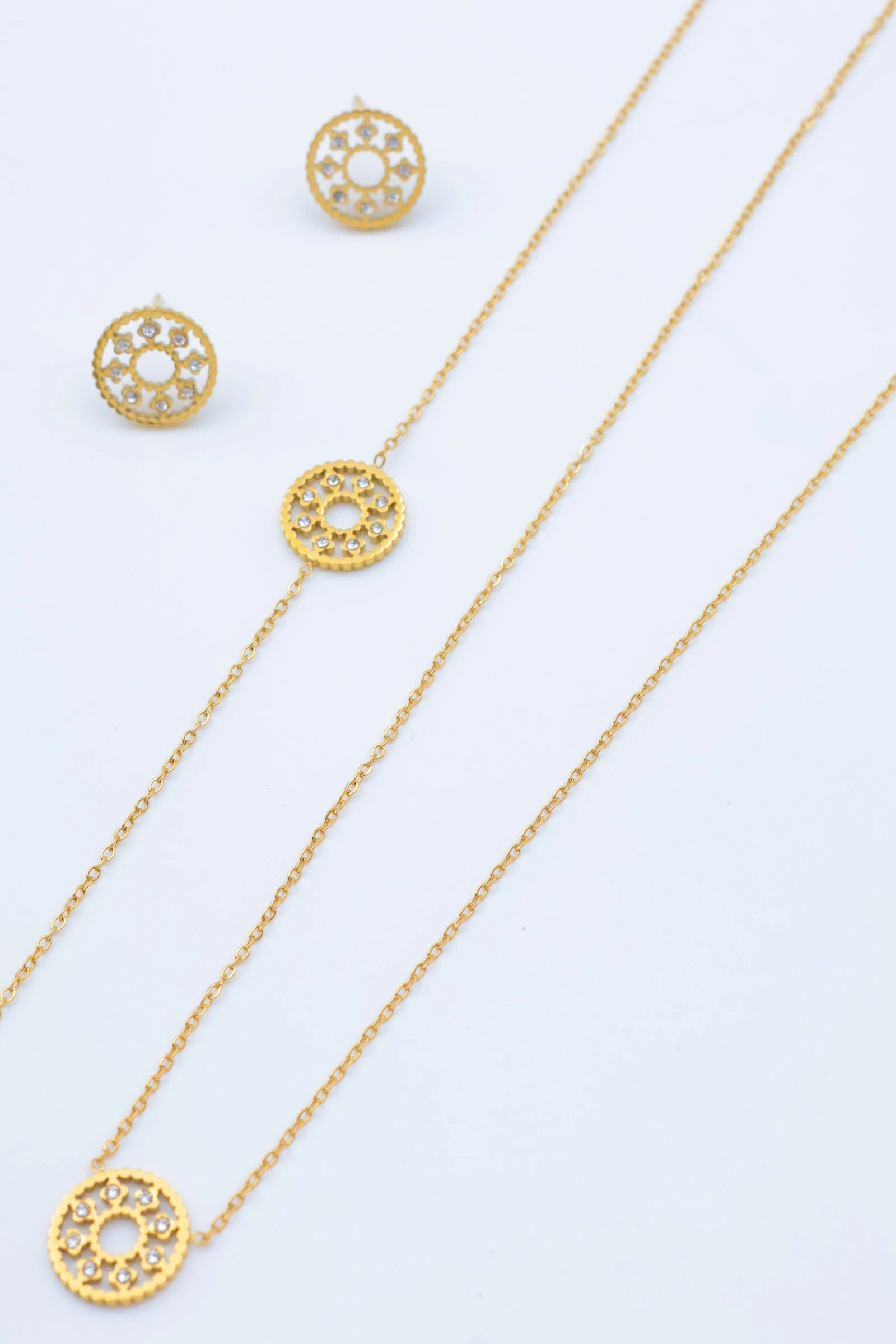 Parure de bijoux en acier inoxydable - DORÉ
