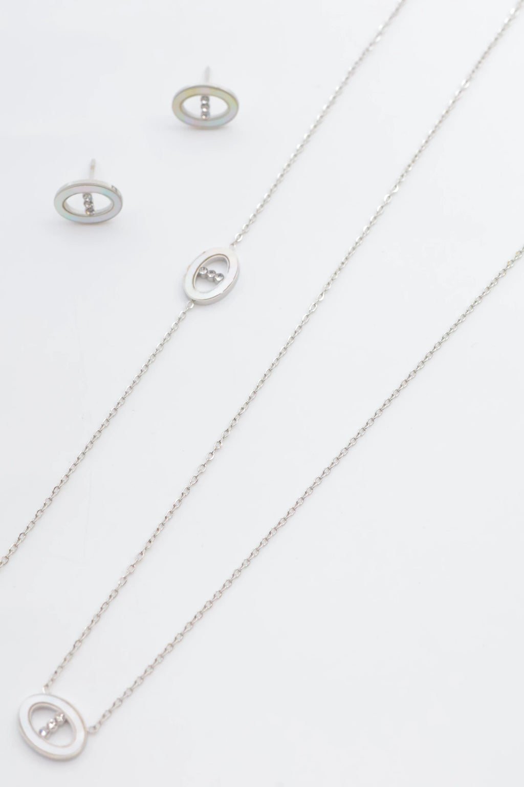 Parure de bijoux en acier inoxydable - ARGENT