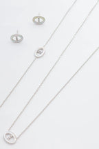 Parure de bijoux en acier inoxydable - ARGENT