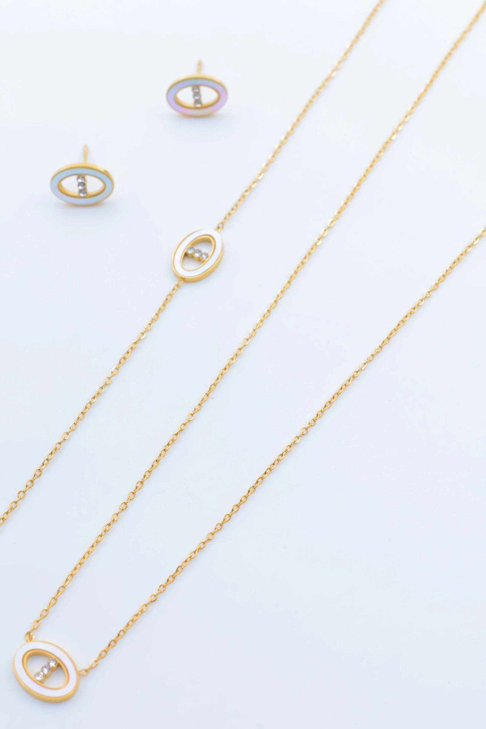 Parure de bijoux en acier inoxydable - DORÉ