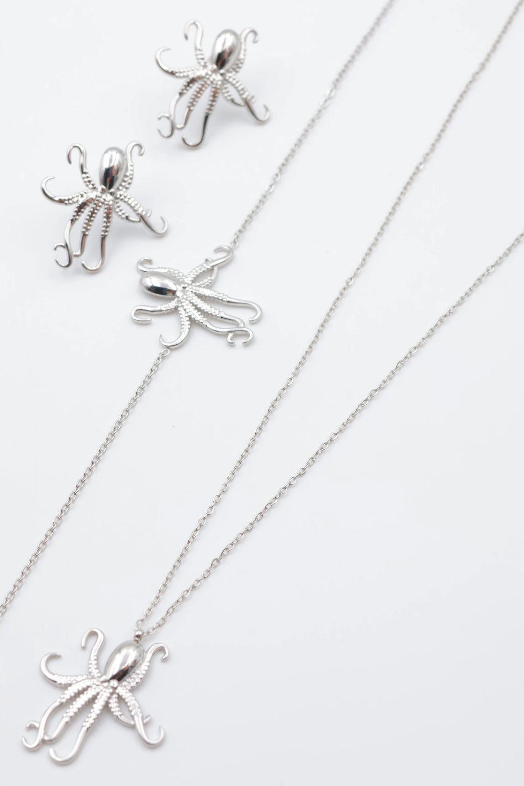 Parure de bijoux en acier inoxydable - ARGENT