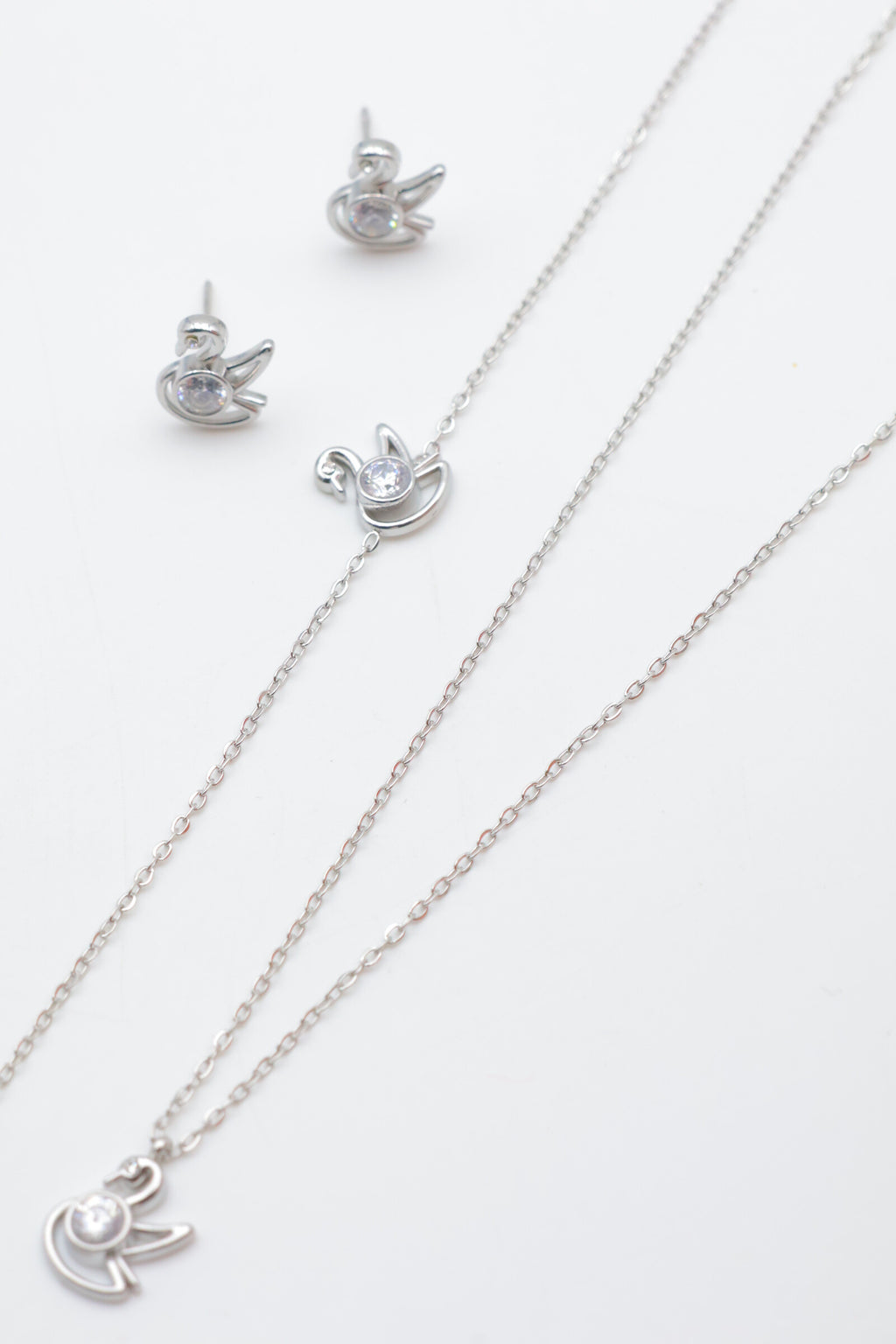 Parure de bijoux en acier inoxydable - ARGENT