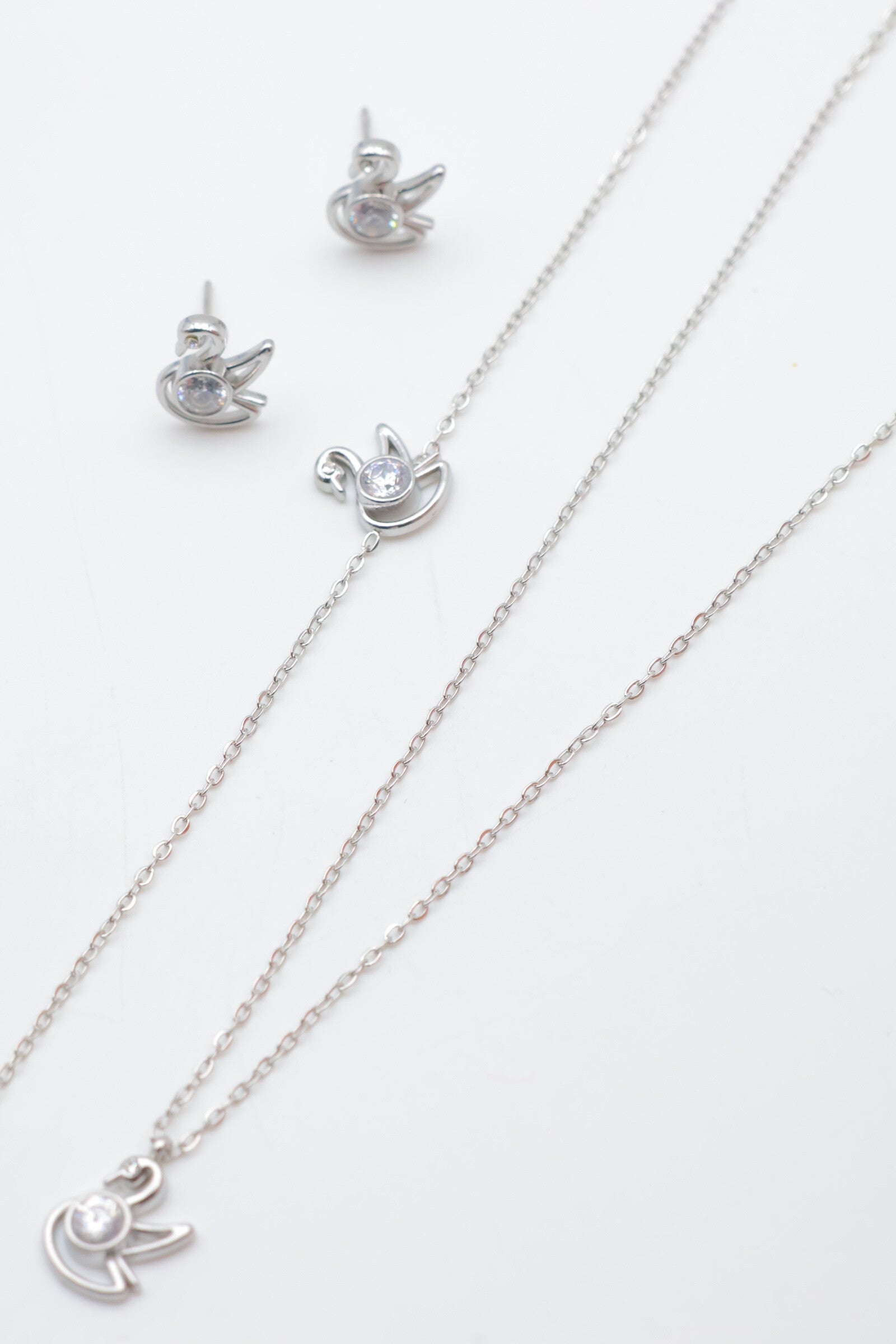 Parure de bijoux en acier inoxydable - ARGENT