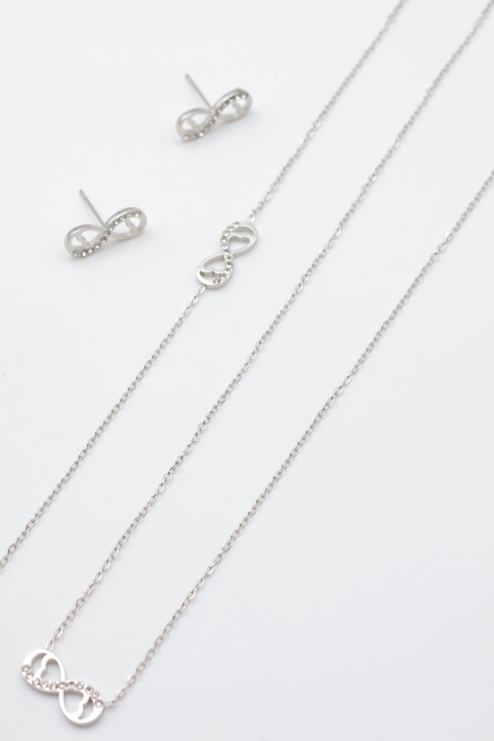 Parure de bijoux en acier inoxydable - ARGENT