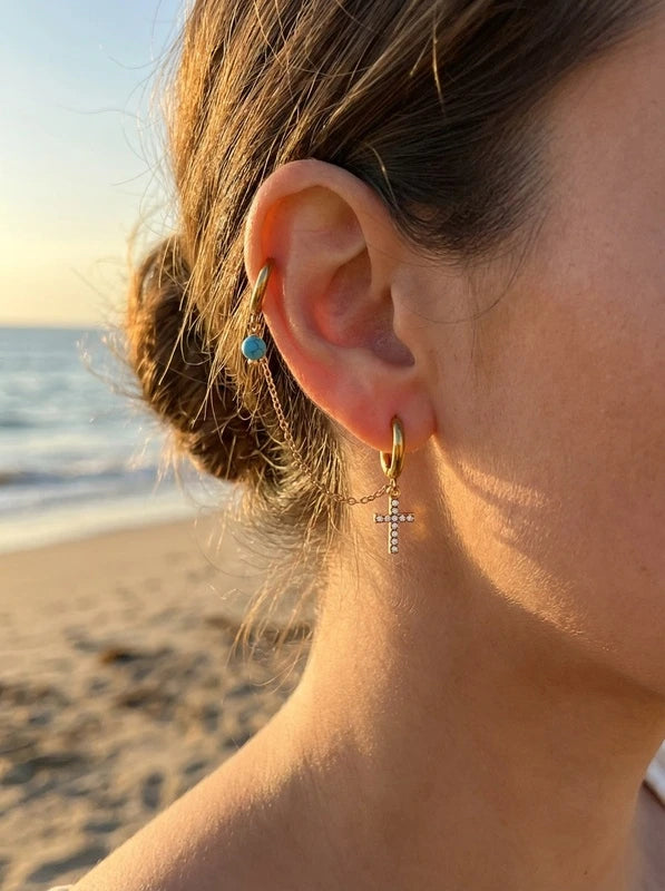Boucles d’oreilles en acier inoxydable