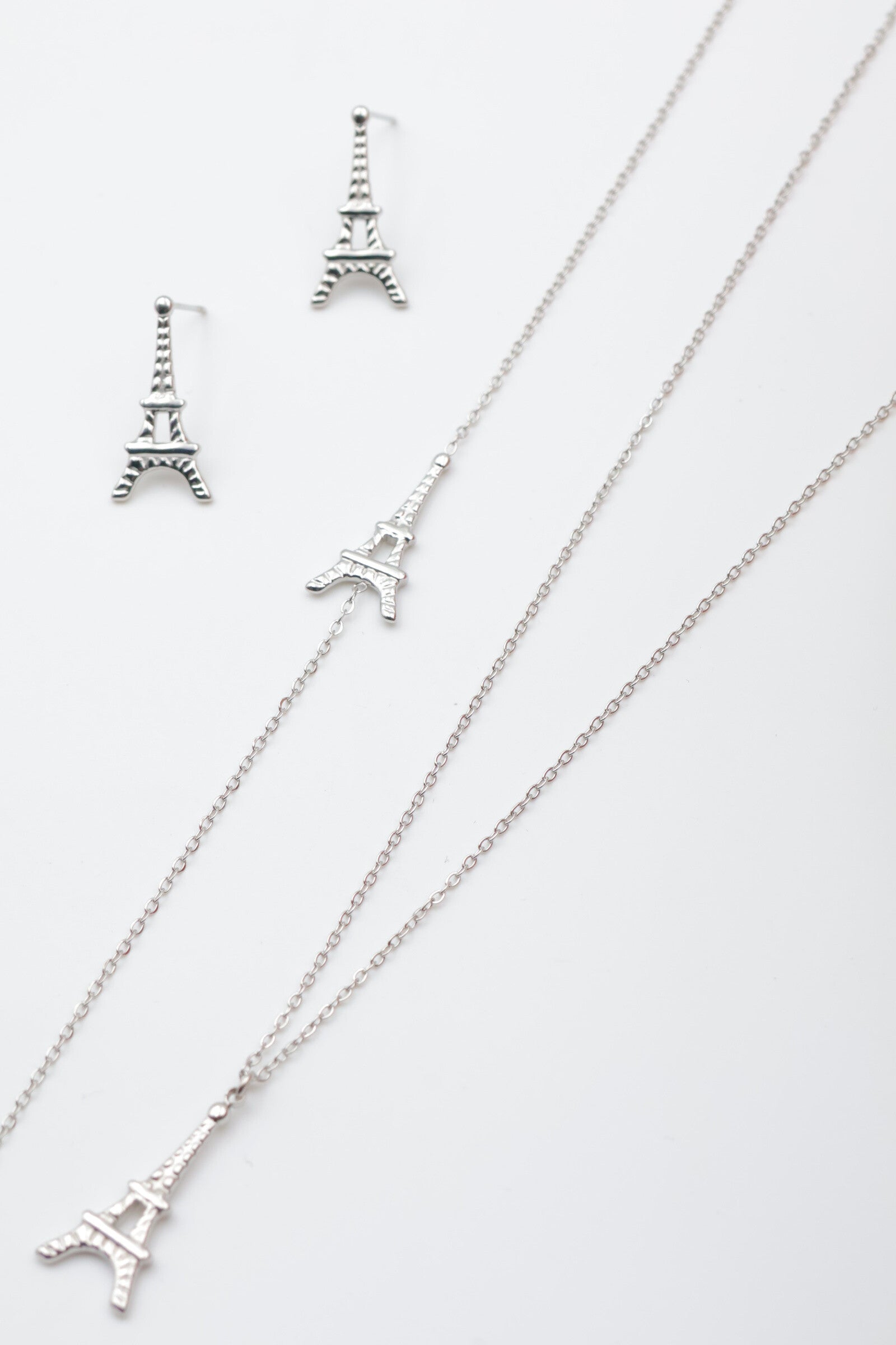 Parure de bijoux en acier inoxydable - ARGENT