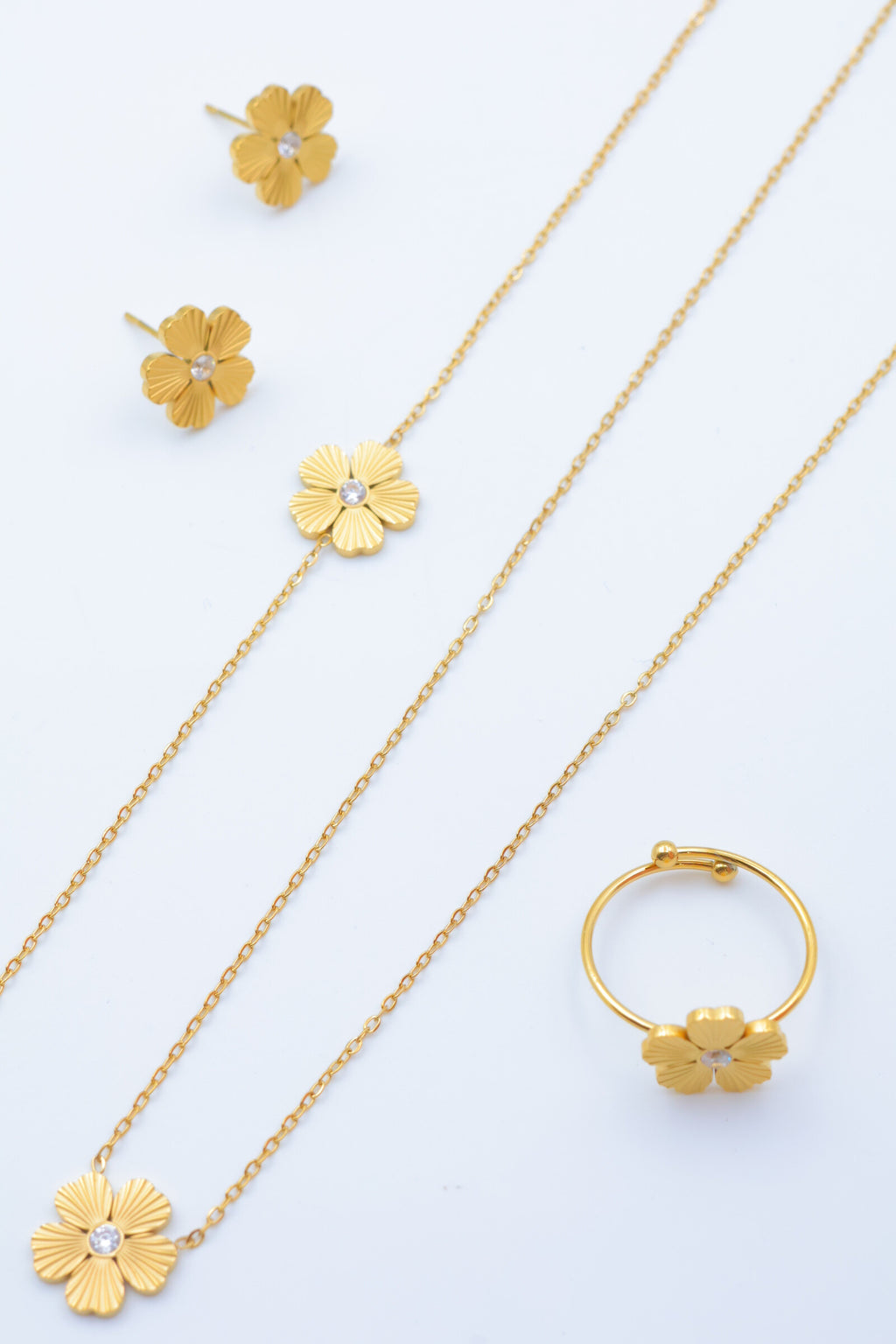 Parure de bijoux en acier inoxydable - DORÉ