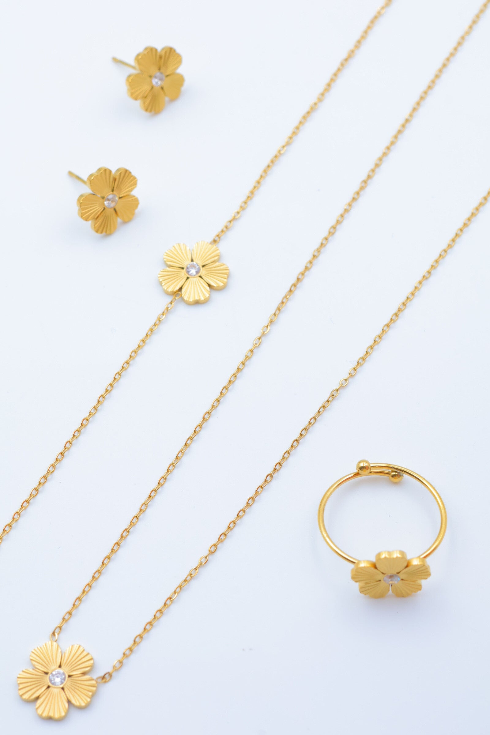 Parure de bijoux en acier inoxydable - DORÉ