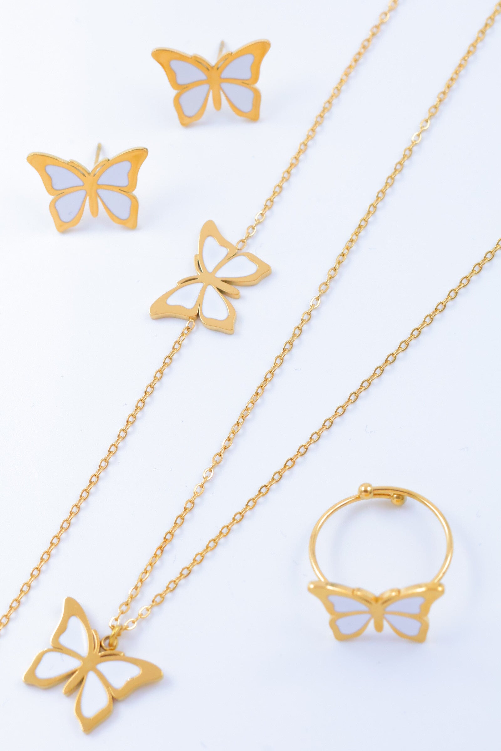 Parure de bijoux en acier inoxydable - DORÉ