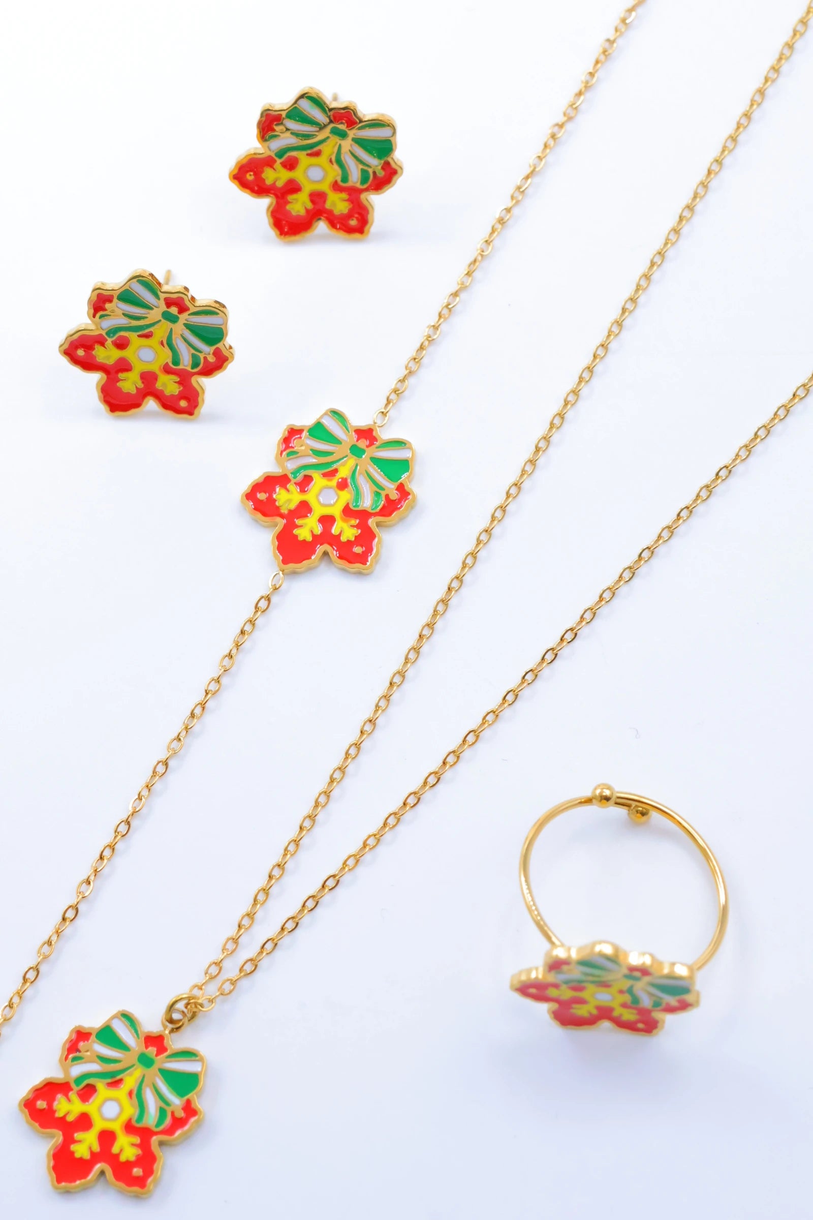 Parure de bijoux en acier inoxydable - DORÉ