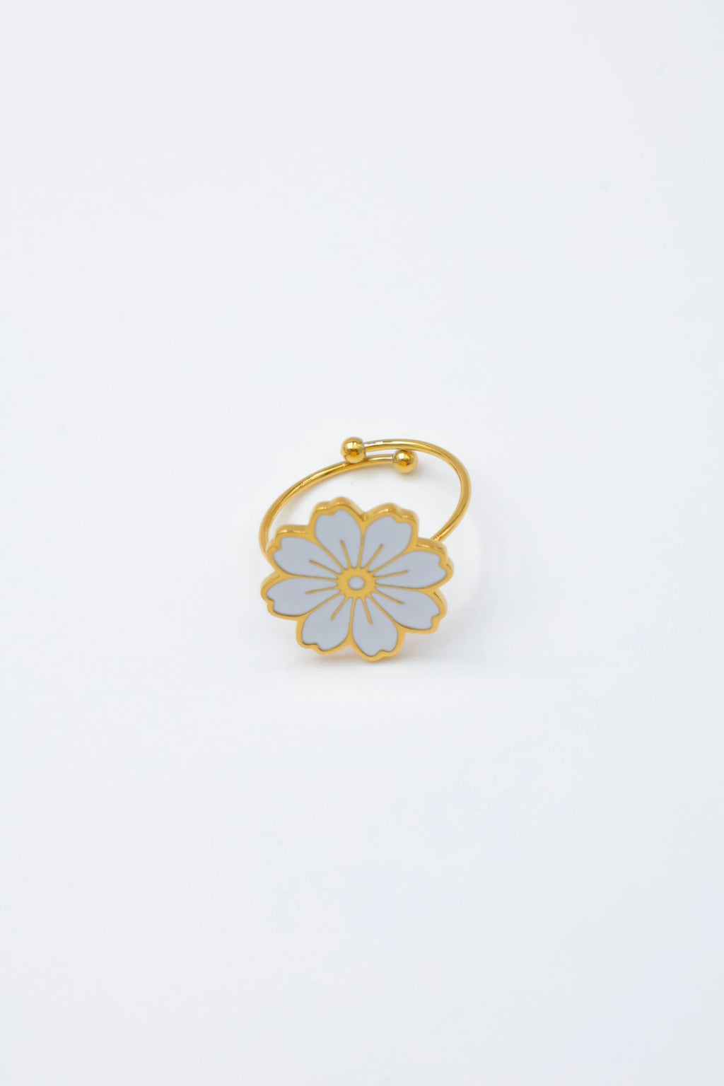 Bague ajustable en acier inoxydable - BLANC