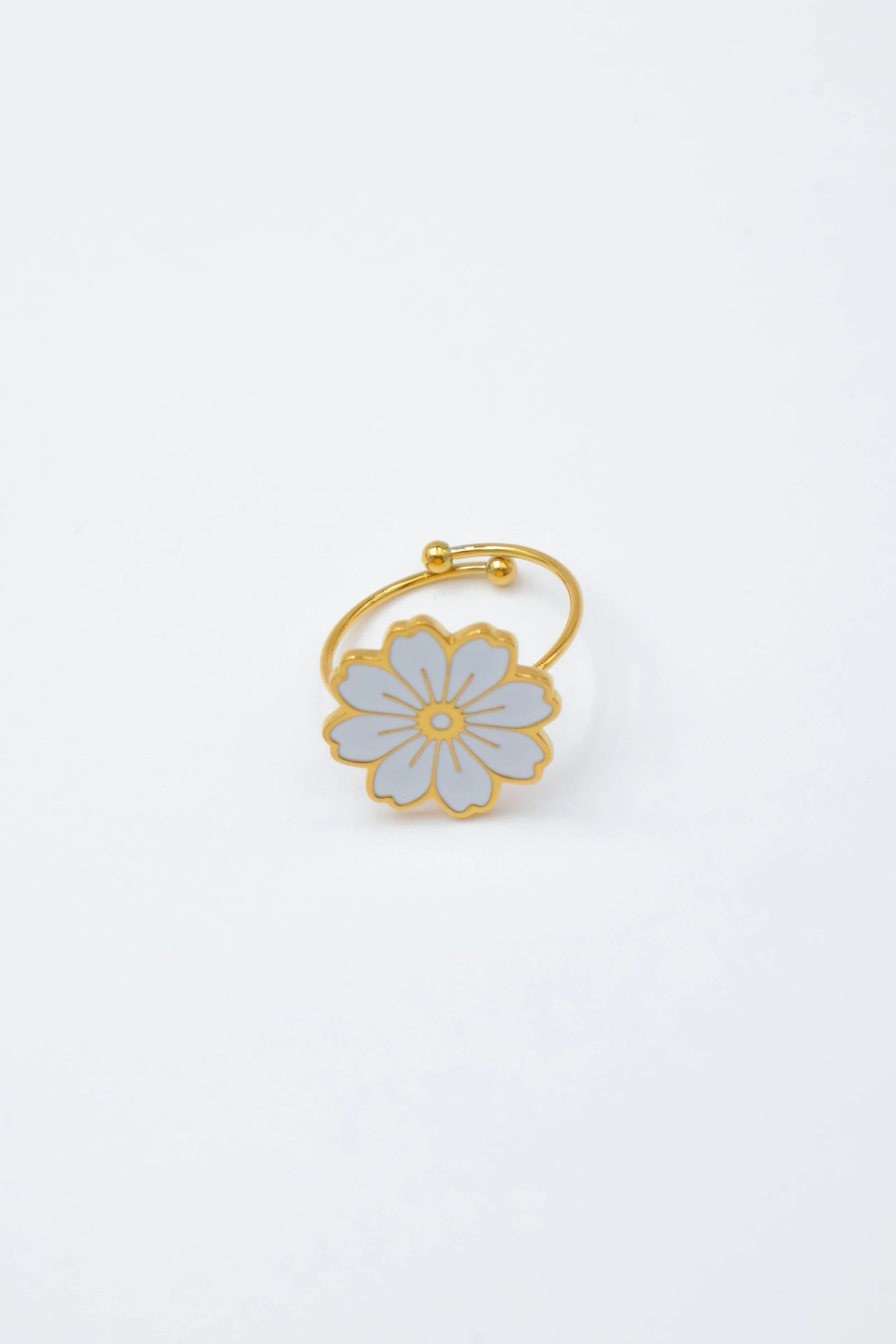 Bague ajustable en acier inoxydable - BLANC