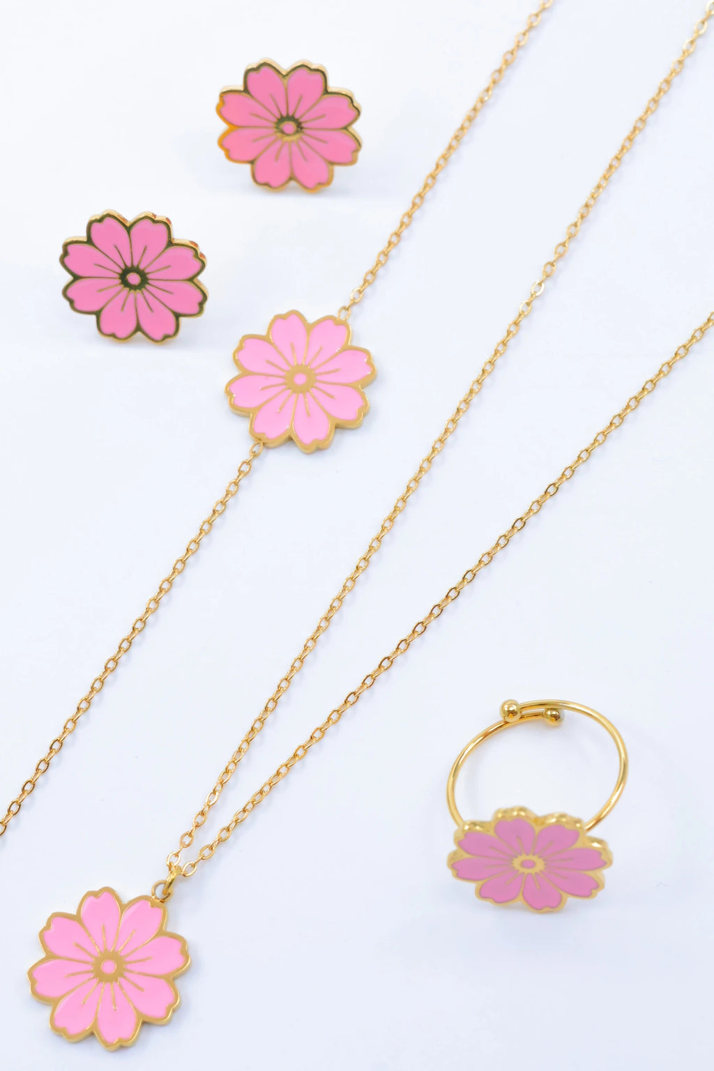 Parure de bijoux en acier inoxydable - ROSE