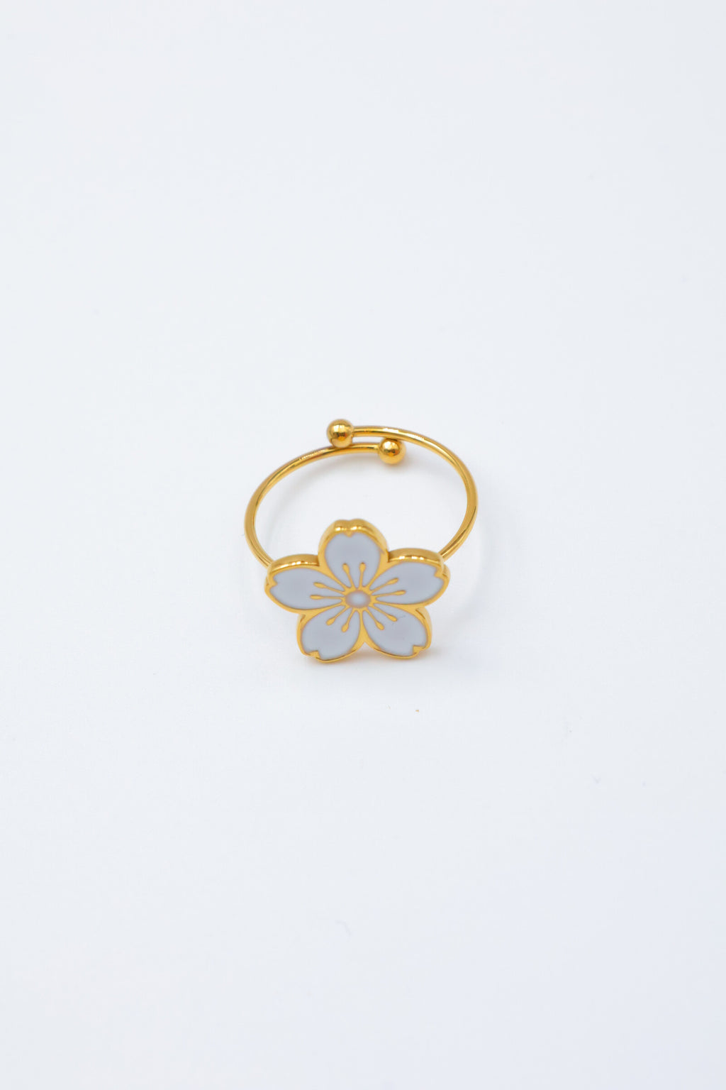 Bague ajustable en acier inoxydable - BLANC