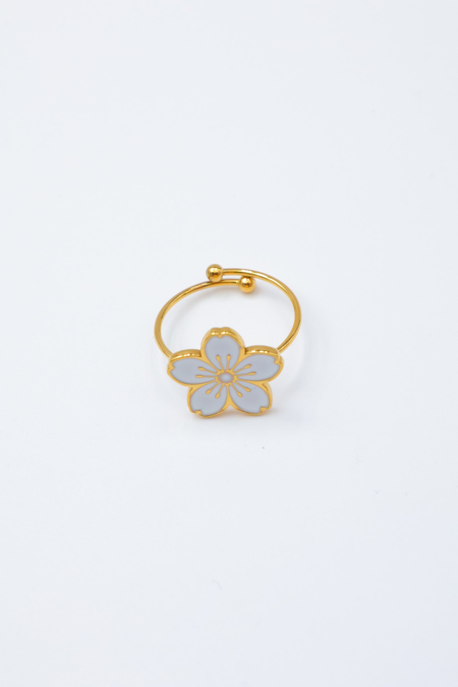 Bague ajustable en acier inoxydable - BLANC