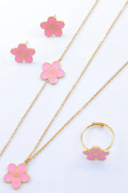 Parure de bijoux en acier inoxydable - ROSE