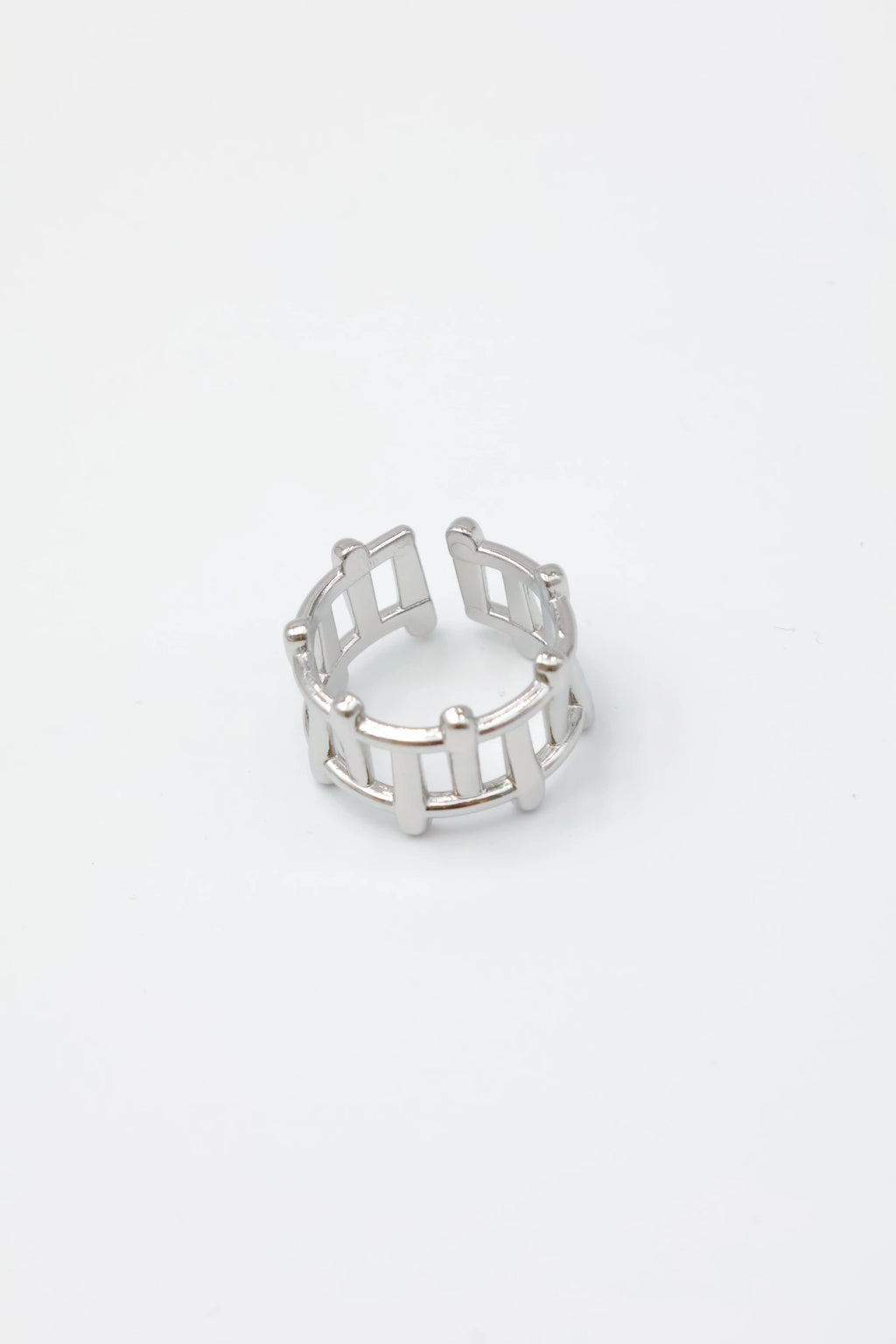 Bague ajustable en acier inoxydable - ARGENT