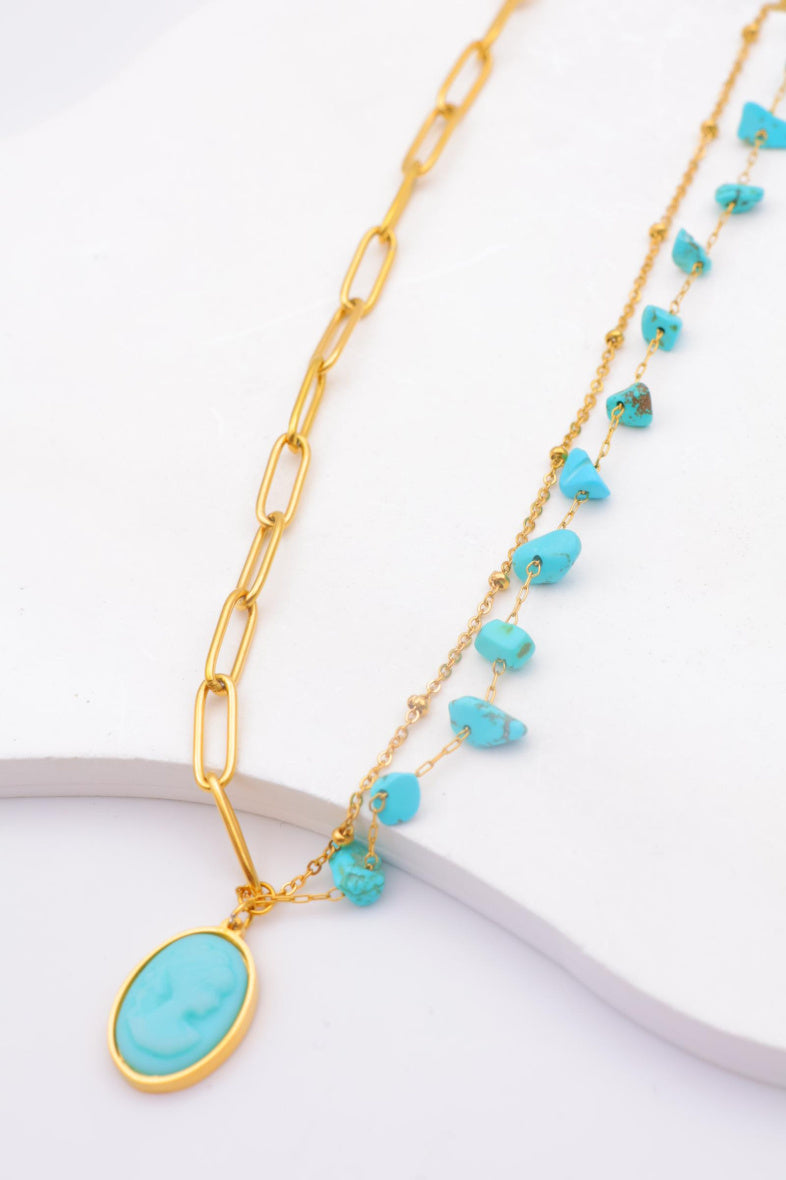 Collier en acier inoxydable - BLEU