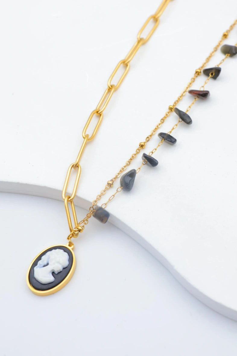 Collier en acier inoxydable - NOIR