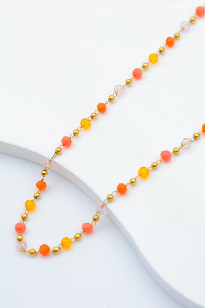Collier en acier inoxydable - ORANGE