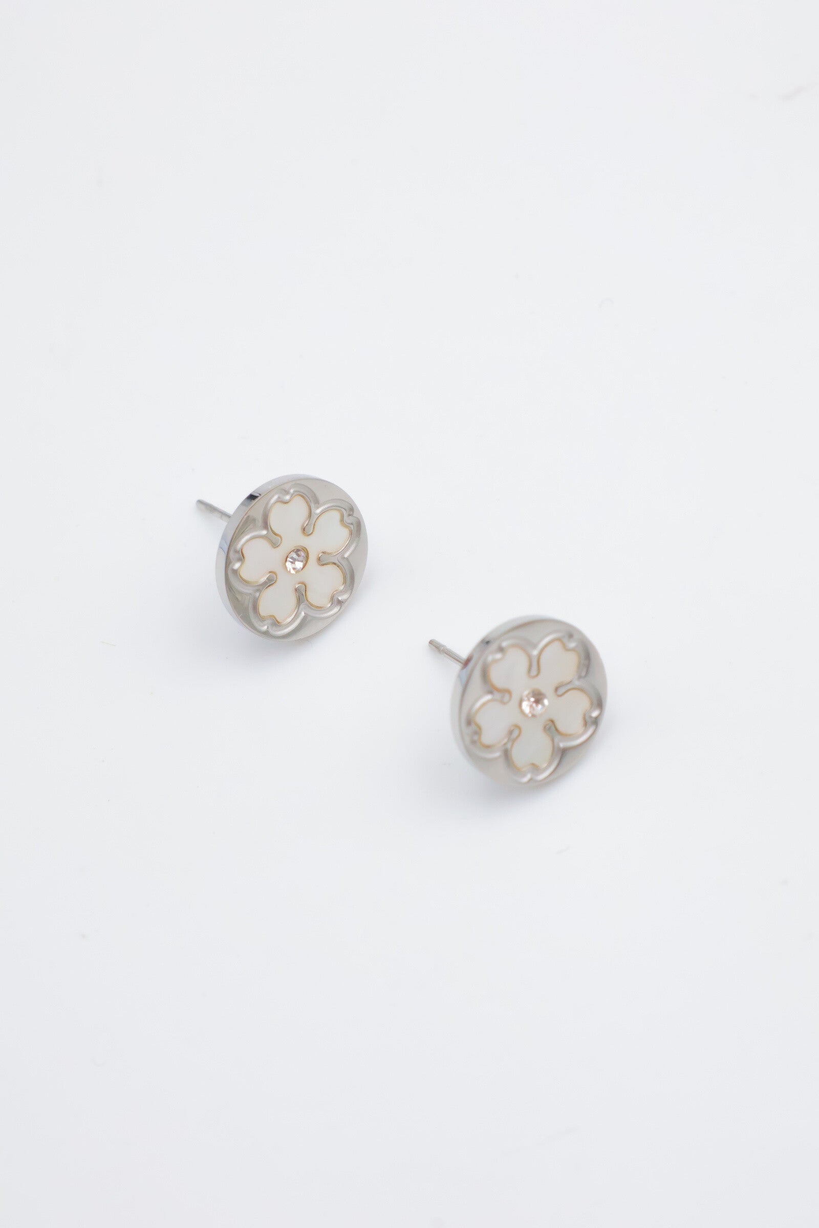Boucles d'oreilles en acier inoxydable - ARGENT