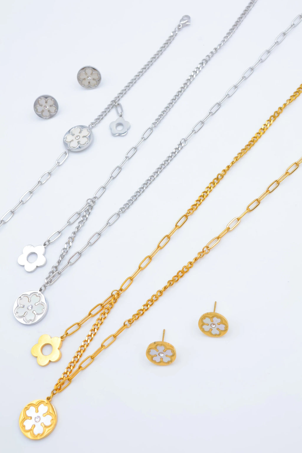 Parure de bijoux en acier inoxydable - DORÉ