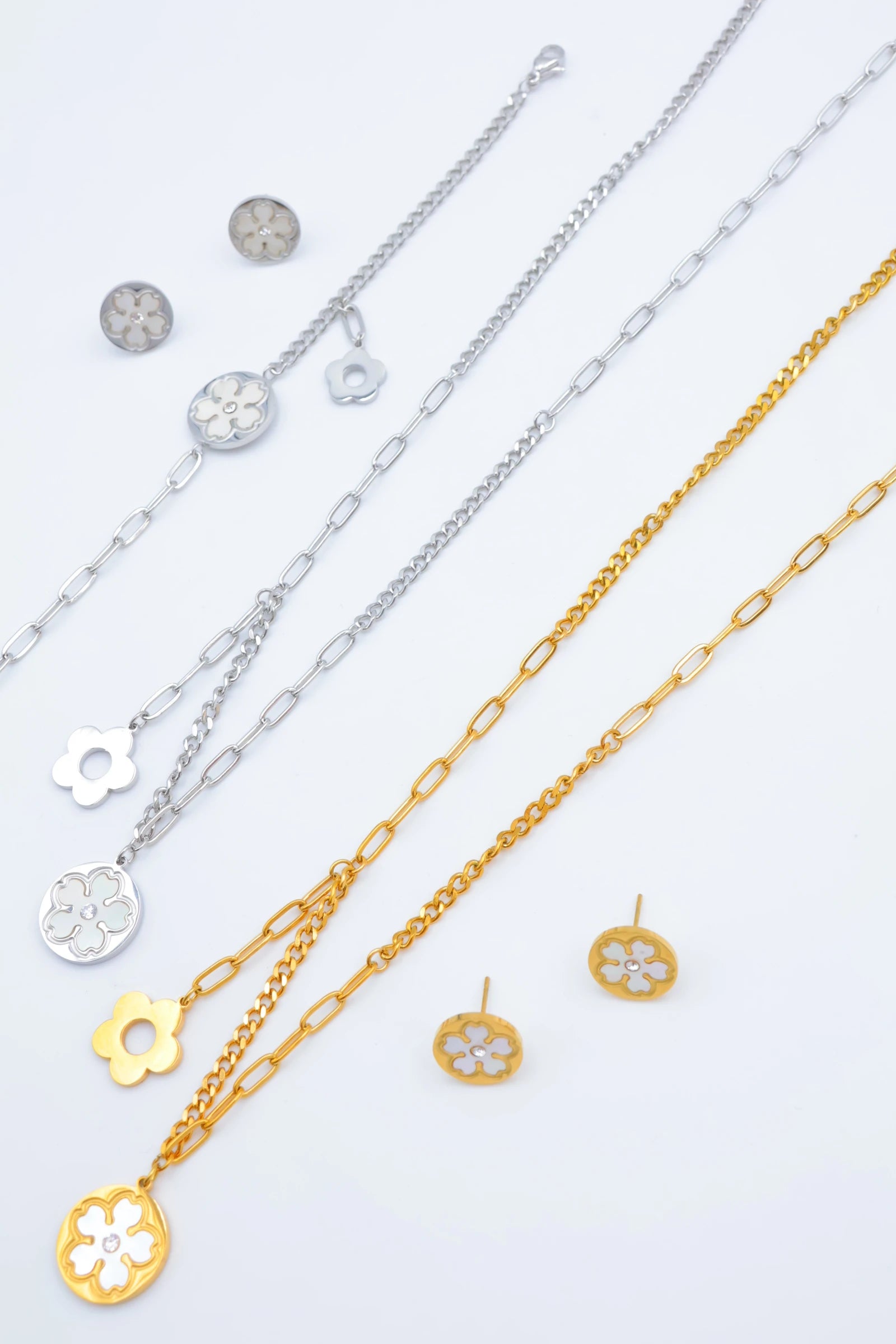 Parure de bijoux en acier inoxydable - DORÉ