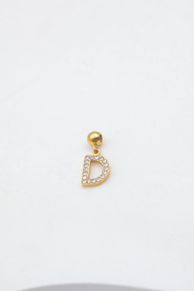 Pendentif lettre D - DORÉ