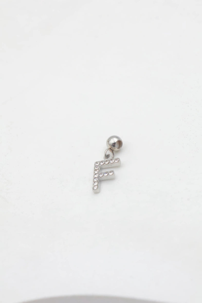 Pendentif lettre F - ARGENT
