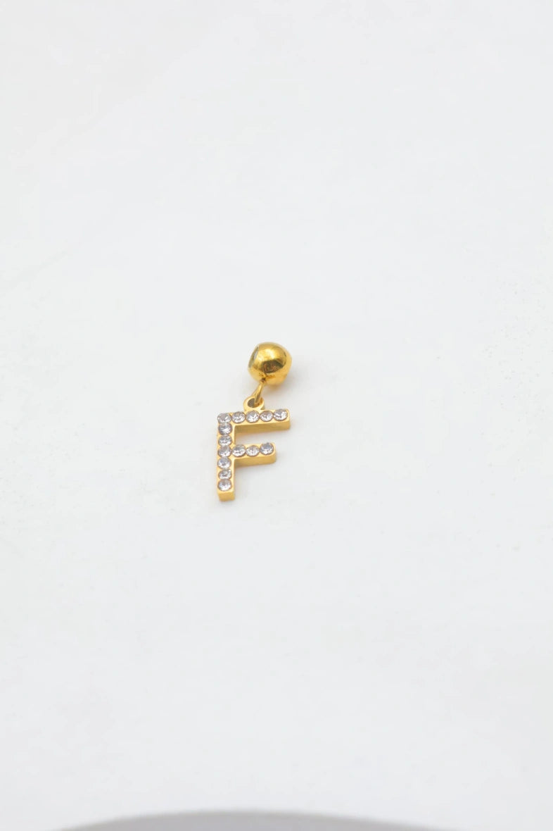 Pendentif lettre F - DORÉ