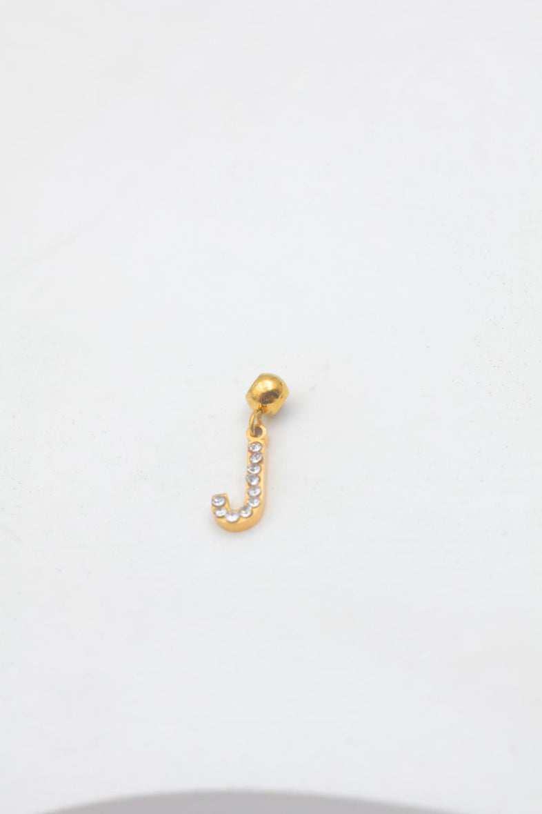 Pendentif lettre J - DORÉ