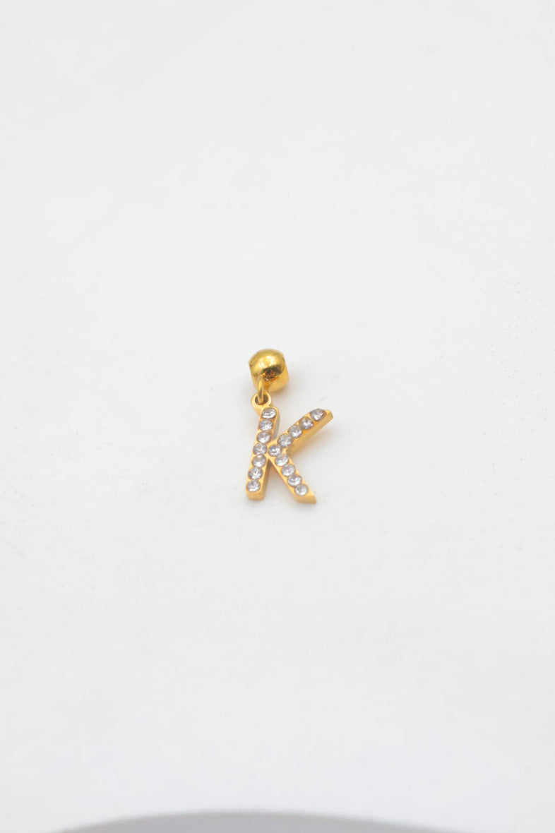 Pendentif lettre K - DORÉ