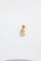 Pendentif lettre S - DORÉ