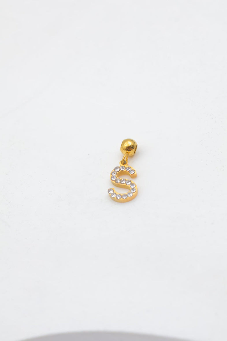 Pendentif lettre S - DORÉ
